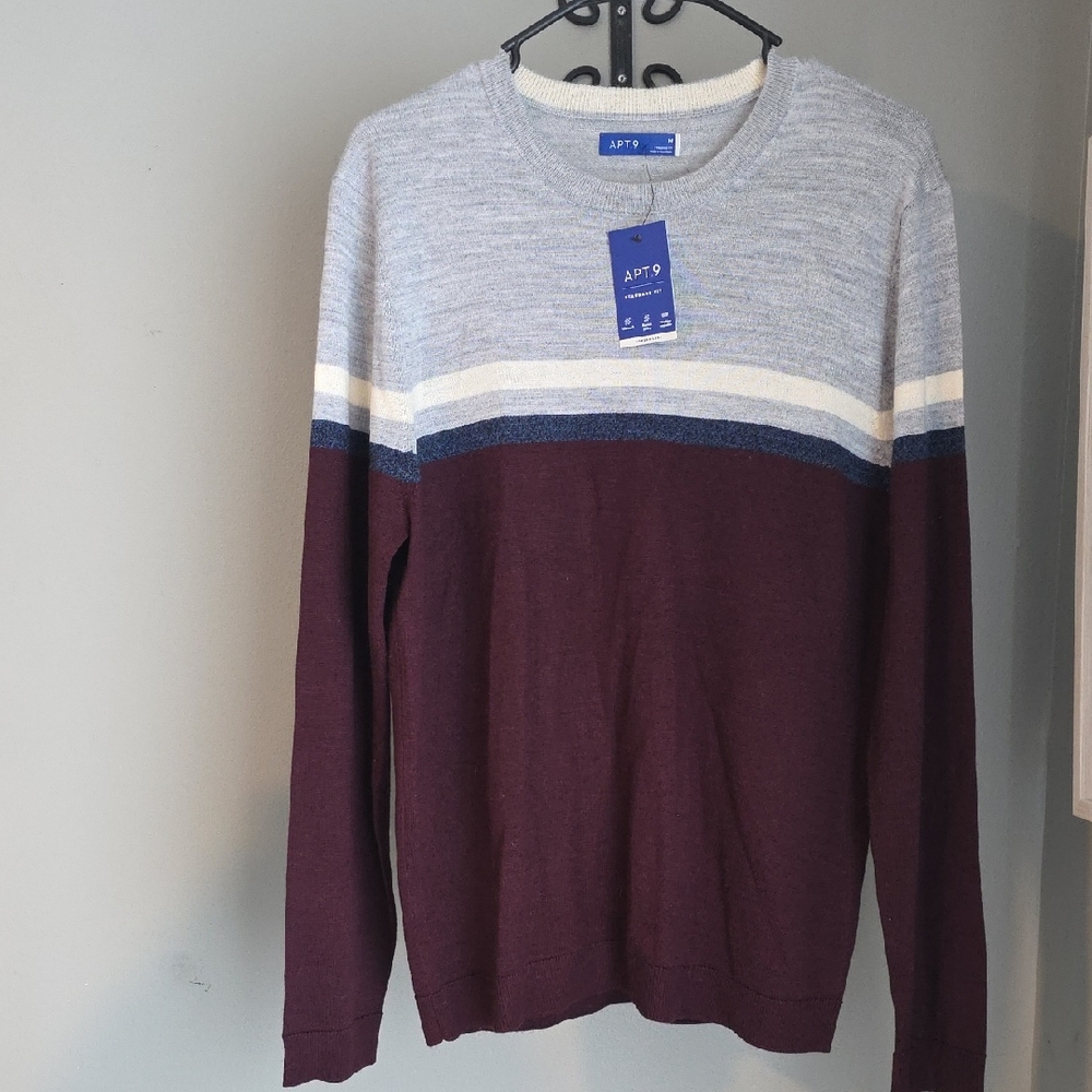Merino Wool Blend Apt. 9 Men's Crewneck Sweater Size Medium NWT